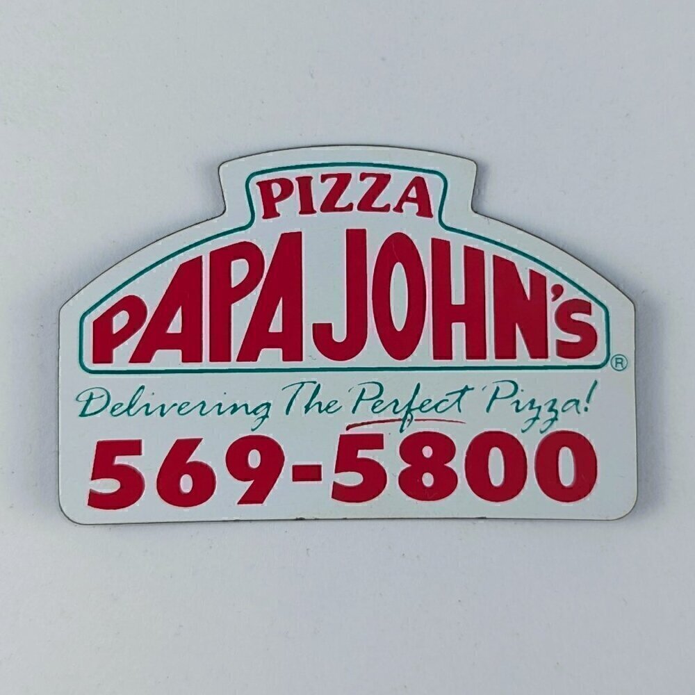 Vintage 80's/90's Papa John's Pizza Magnet - St. Louis, MO